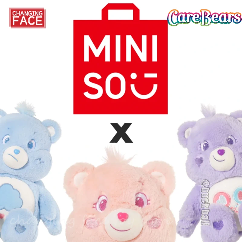 

Мягкая Плюшевая Кукла MINISO X Care серии медведи, игрушка в положении сидя, кавайное аниме периферийный подарок для детей на день рождения, новый год 2024