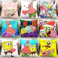 Cartoon Spongebob Squidward Pillowcase Kawaii Home Room Decoration Living Room Sofa Cushion Cover 1