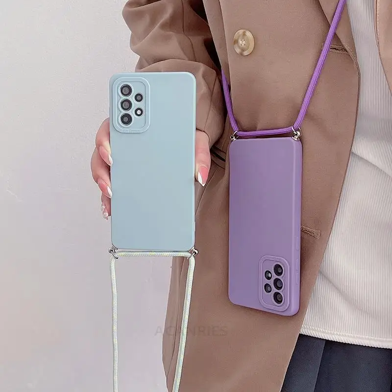 حافظة لهاتف سامسونج جالاكسي A13 A53 A33 A32 4g A52 A23 A73 A72 A04s A52s 5g 2022 غطاء سيليكون