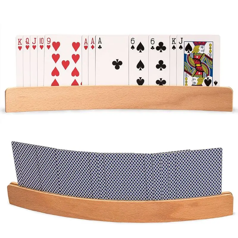 Wooden Game Card Stand Curved Design Tabletop and Game Stand E56D game card stand