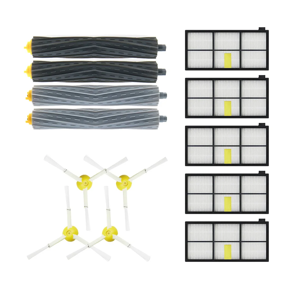 HEPA Filter Side Brush Kit For iRobot Roomba 800 870 880 980 vacuum cleaner Accessories parts tangle free debris extractor brush accessories replacement for irobot roomba 800 900 series 870 880 980 vacuum cleaner parts