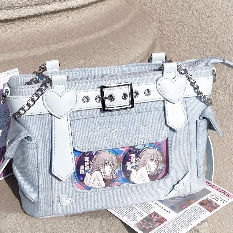 Sac à Bandoulière Pastel Gothique Lolita - Modèle Cochon Bleu Vif LB-69 - Petit Format - Neuf Avec étiquettes