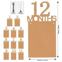 Birthday Baby One Year 12 Months Photo Banner Baby Boy Girl 1 Year Birthday Party Decor Photo Garlands Baby First Birthday Party 4