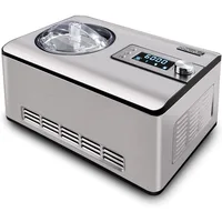 2.2-Quart Ice Cream Maker with Compressor, No Pre-Freezing, Stainless Steel Ice Cream Maker Machine with LCD Display, Timer 1
