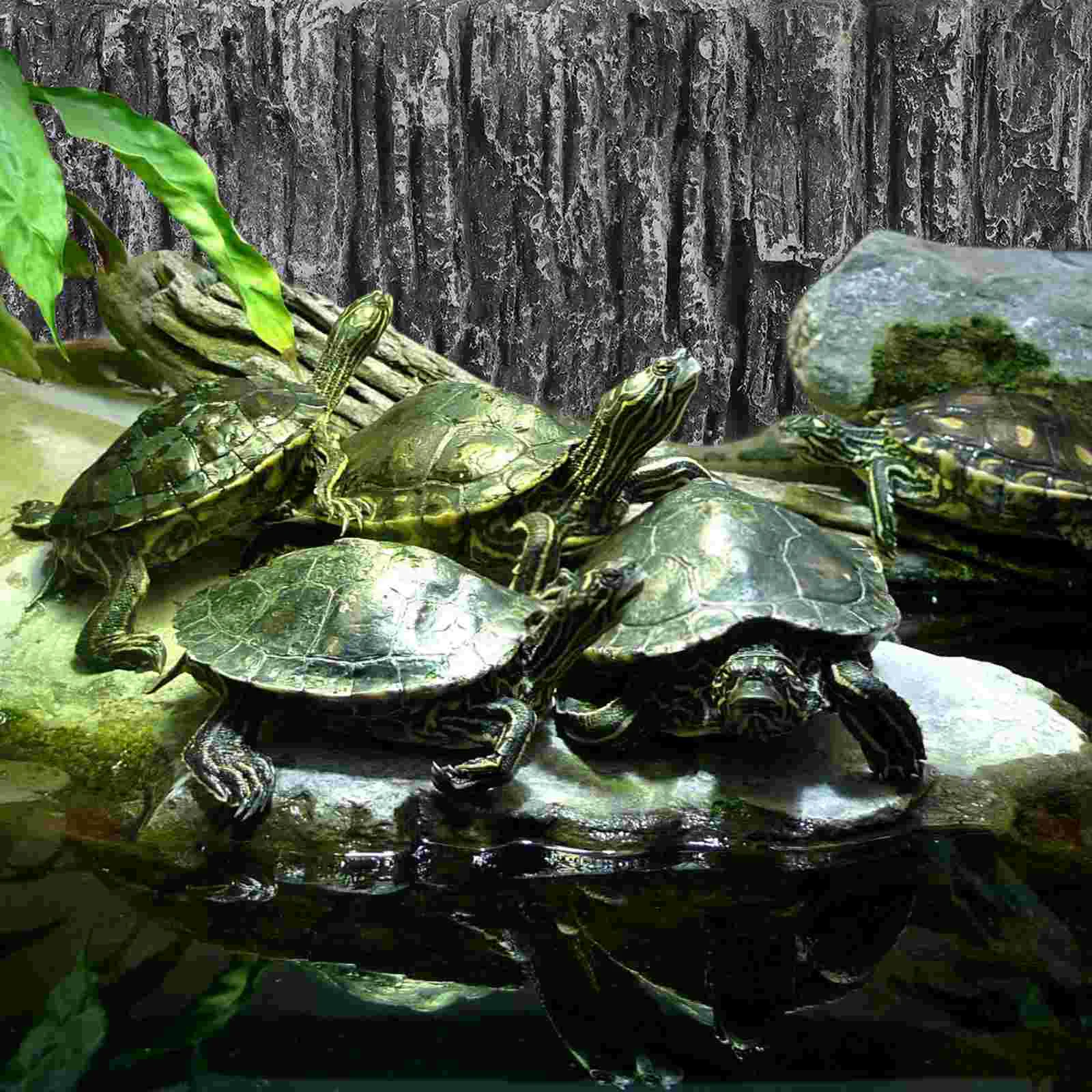 Pu Material 3d Fish Tank Background Reptile Terrarium Boards Clockwork Stone Decoration Panels Aquarium Landscaping naments Pet