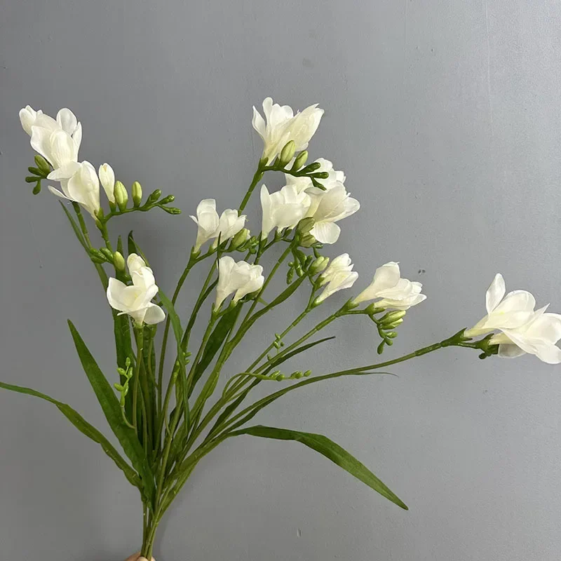 4pcs/lot Simulation Freesia Branches Silk Fake Flowers Festival Party Decoration Pink Fragrant Snow Orchid Artificial Flower