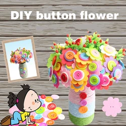 Botones de flores hechos a mano para adultos y niños, Kits de manualidades de ramo bonito para el hogar y la escuela, educación