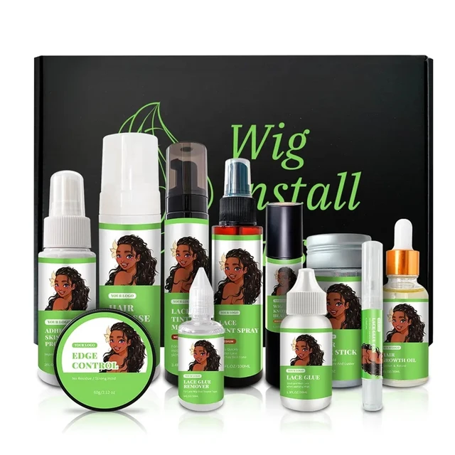 OEM/ODM Lace Wig Install Kit Box Glue and Edge Control Styling