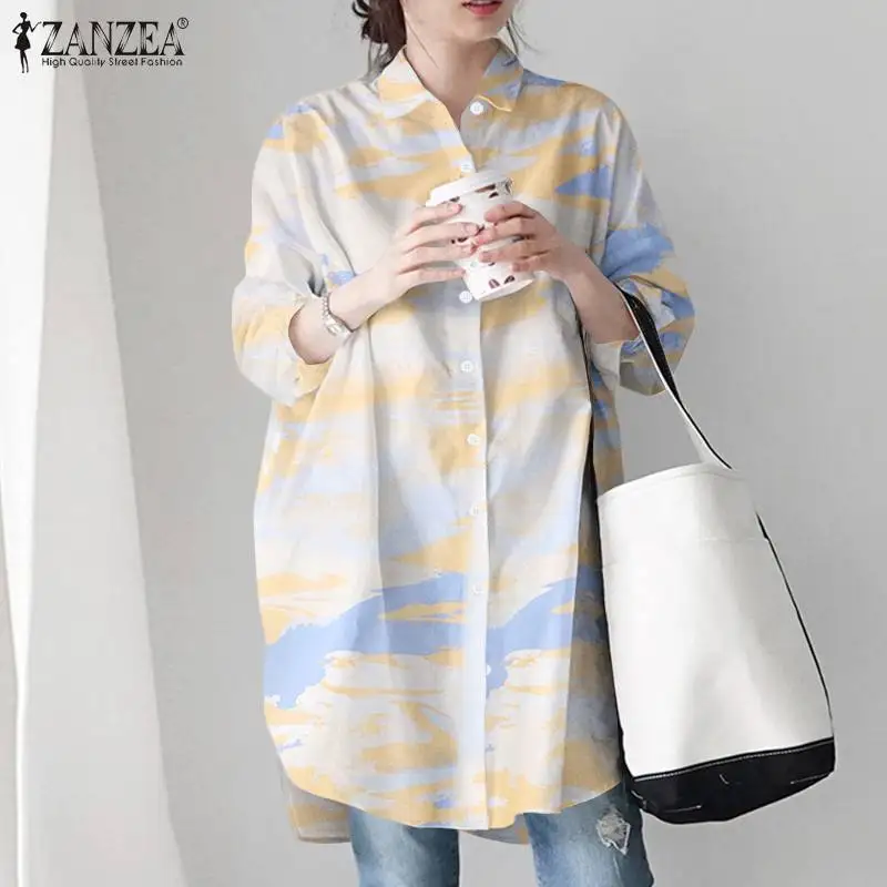  ʱ   Ҹ Ÿ  콺 ZANZEA õ  Ʈ   Ȧ ž Casual Loose Blusas Mujer