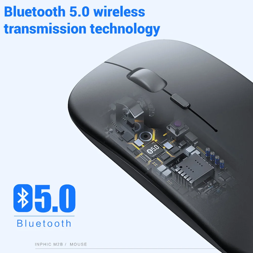 Rechargeable Wireless Bluetooth Mouse Portable Silent Ergonomic Mice iPad Computer Laptop Tablet Phone Office Gaming Mouse