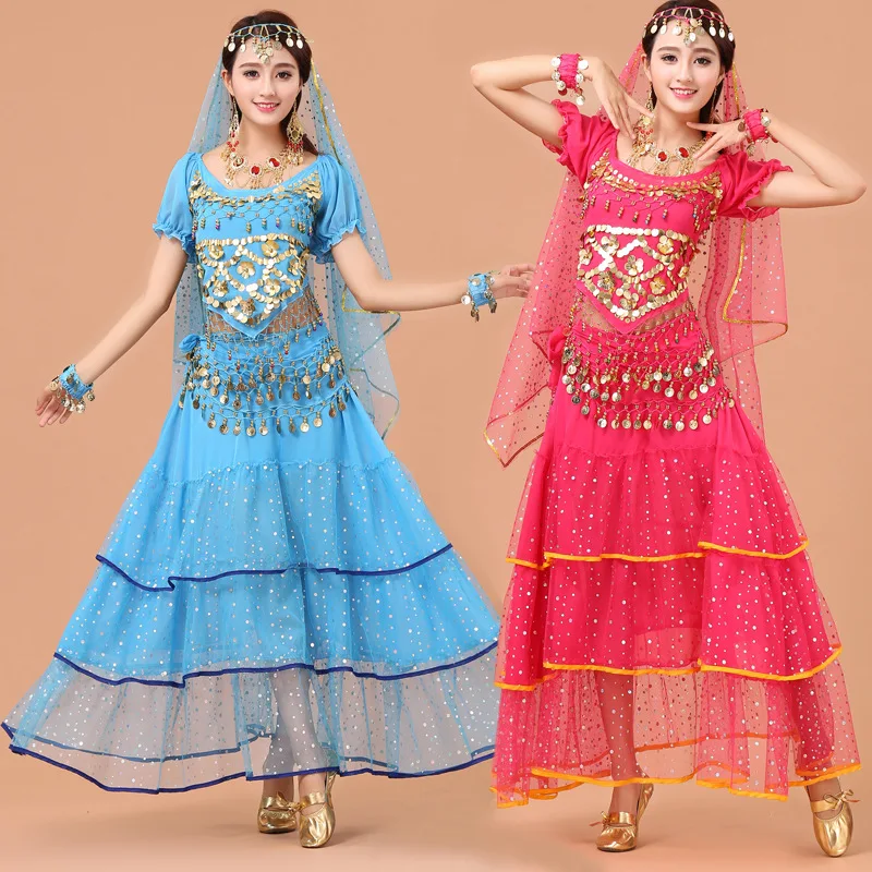 

Exotic Indian Dance Performance Attire Women s Sensual Belly Dance Training Outfit Jazz Stage Presentation Suit