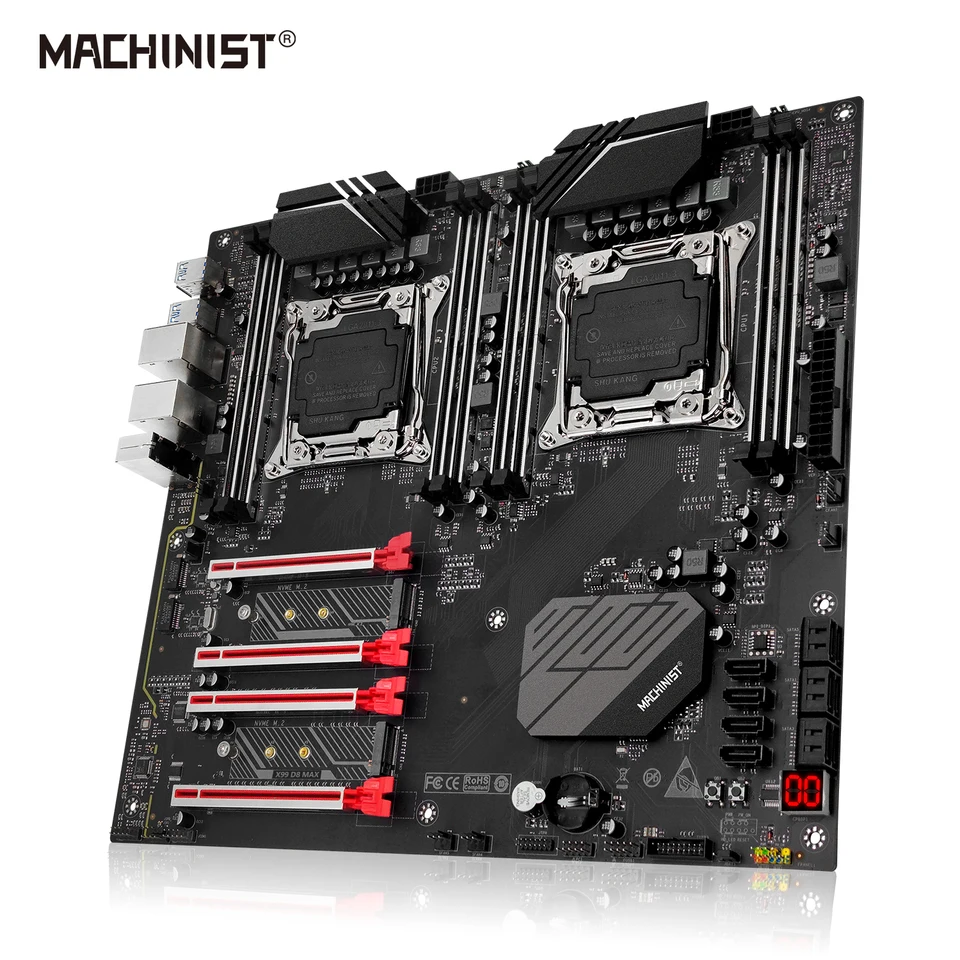 MACHINIST X99 D8 MAX Motherboard Dual LGA 2011-3 Support