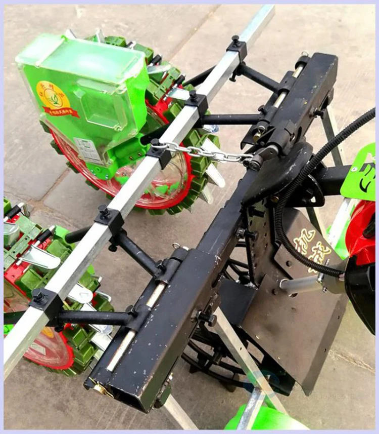 Farm hand push 2 row gasoline corn peanut seeder machine