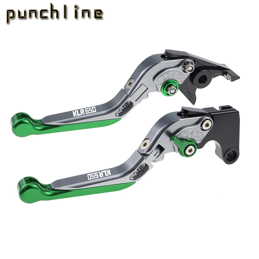 Fit For KLR650 KLR 650 2018 KLR-650 Motorcycle CNC Accessories Folding Extendable Brake Clutch Levers Adjustable Handle Set 3