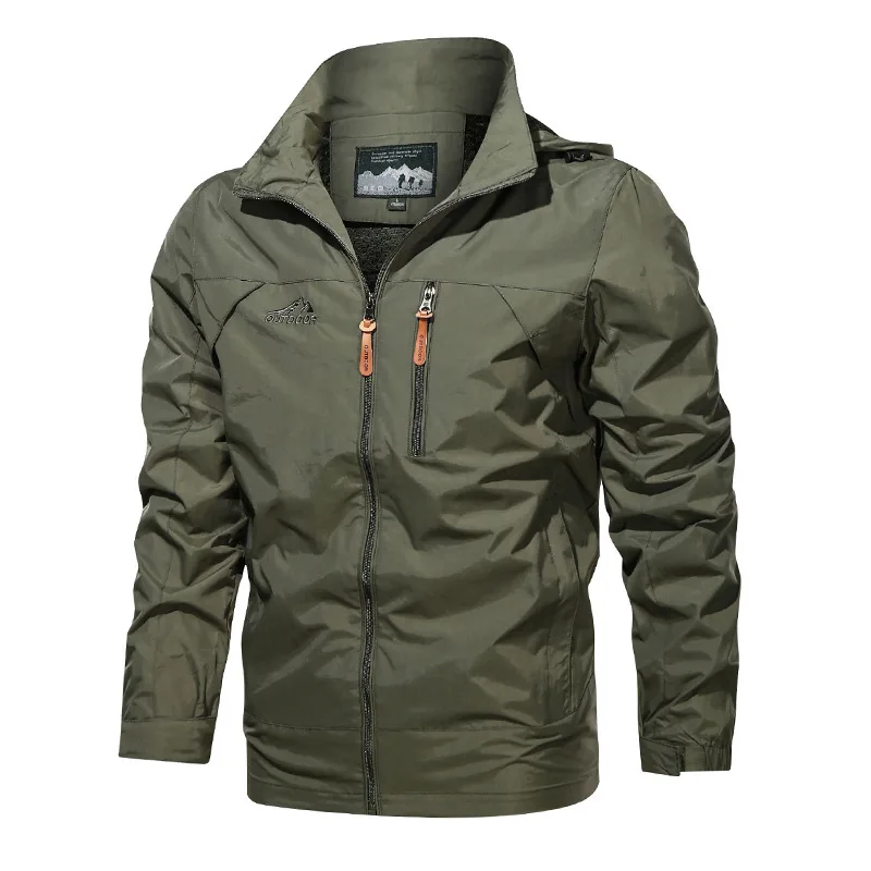 Parka homme grande taille anti-vent imperméable pour pêche printemps-automne sportive