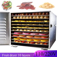 10 Layer Fruit Dryer Food Dehydrator Meat  Seafood Food Processing Machine Commercial Household Vegetables Kitchen Appliances 1