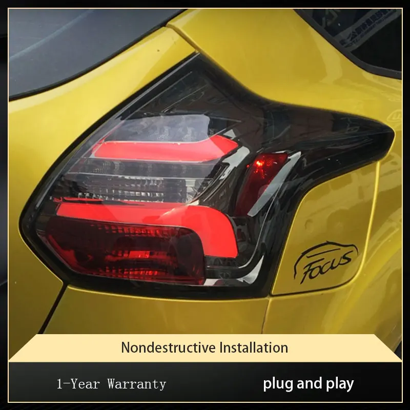 

Taillight For Ford Focus Hatchback 2012-2014 LED DRL Automotive Turn Signal Assembly Upgrade Rear Lamp Reverse Light Accessories
