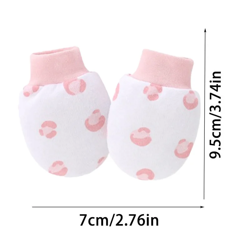 6Pairs Newborn Gloves Winter Kids No-Finger Glove Cute Print Cotton Glove for Boy Girl Babies Anti-Scratch Face Hand Accessories