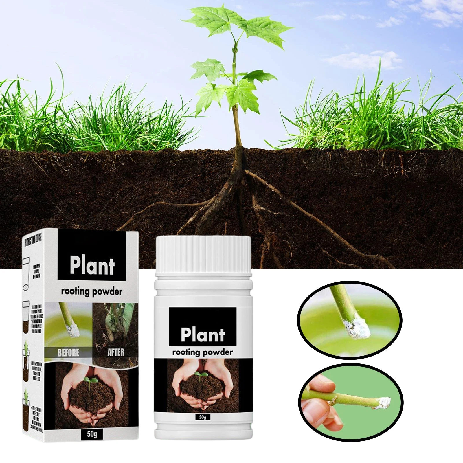 Root Stimulator Rare Plant Rooting Powder Plant Fruit Flower Rapid Rooting Nutrition Hydroponics Garden Nutrition Growth Powder