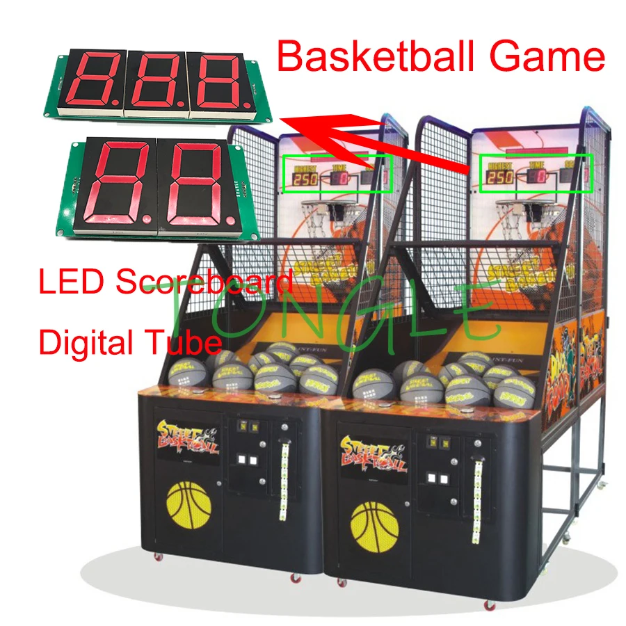 LED Scoreboard Digital Tube for DIY Arcade Coin Operated Street Chilren  Basketball Games Machine HD Basketball Game Kit