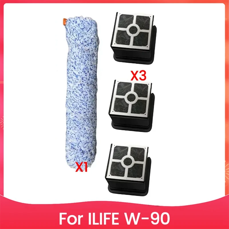 Vacuum Cleaner Accessories - Roller Brush And Filters For ILIFE W90 Floor Scrubber Spare Parts