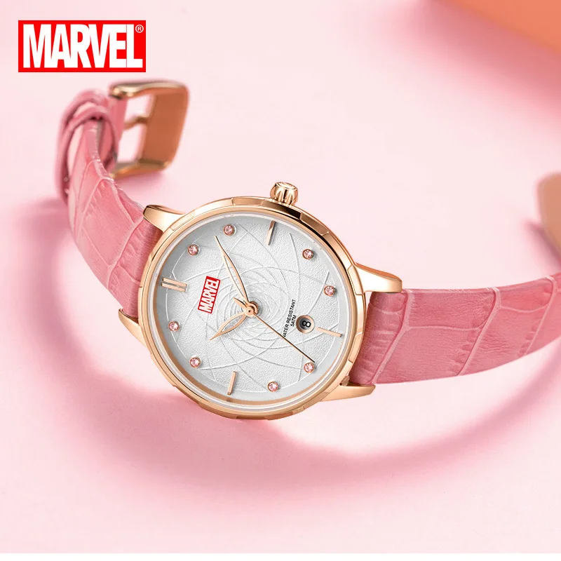 Disney Gift With Box Marvel Gypsophila Lady Quartz New Belt Mesh Casual Personality Watch Men Women Relogio Masculino