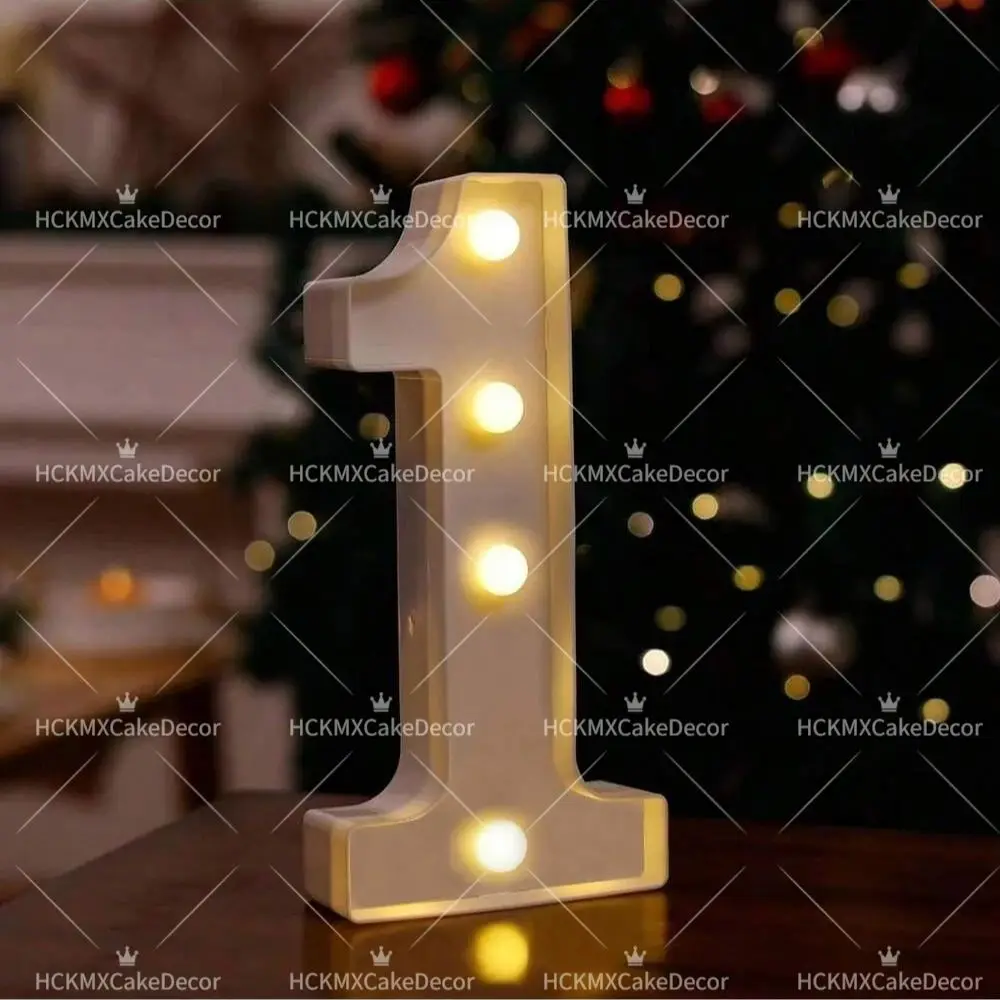 Illuminated LED Marquee Numbers - Battery Operated Decorative Lights for Events and Home Decor