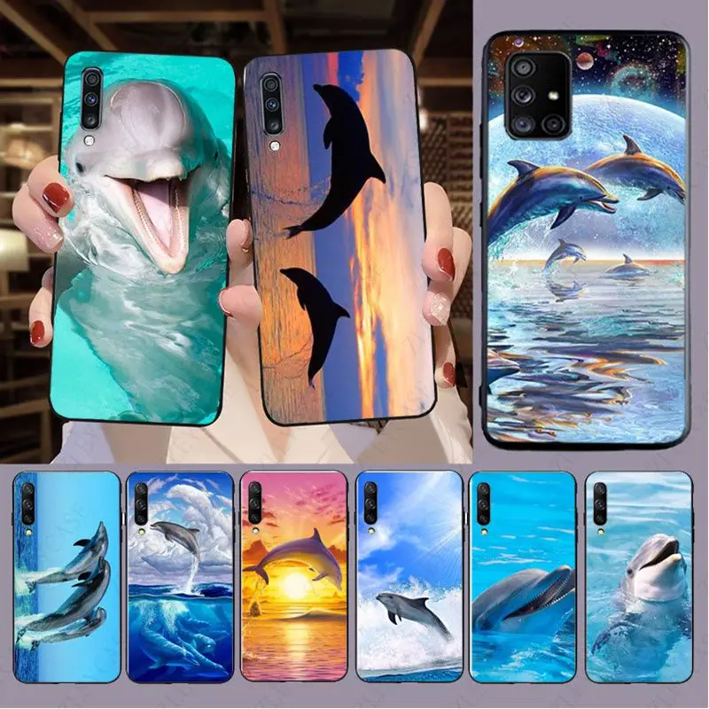 Dolphin Animal In Ocean Phone Cover Per Samsung Galaxy A14 A53 A13 A12 A40 A22 A23 A32 A34 A50 A51 A52S A54 A70 A71 A73 5G Case