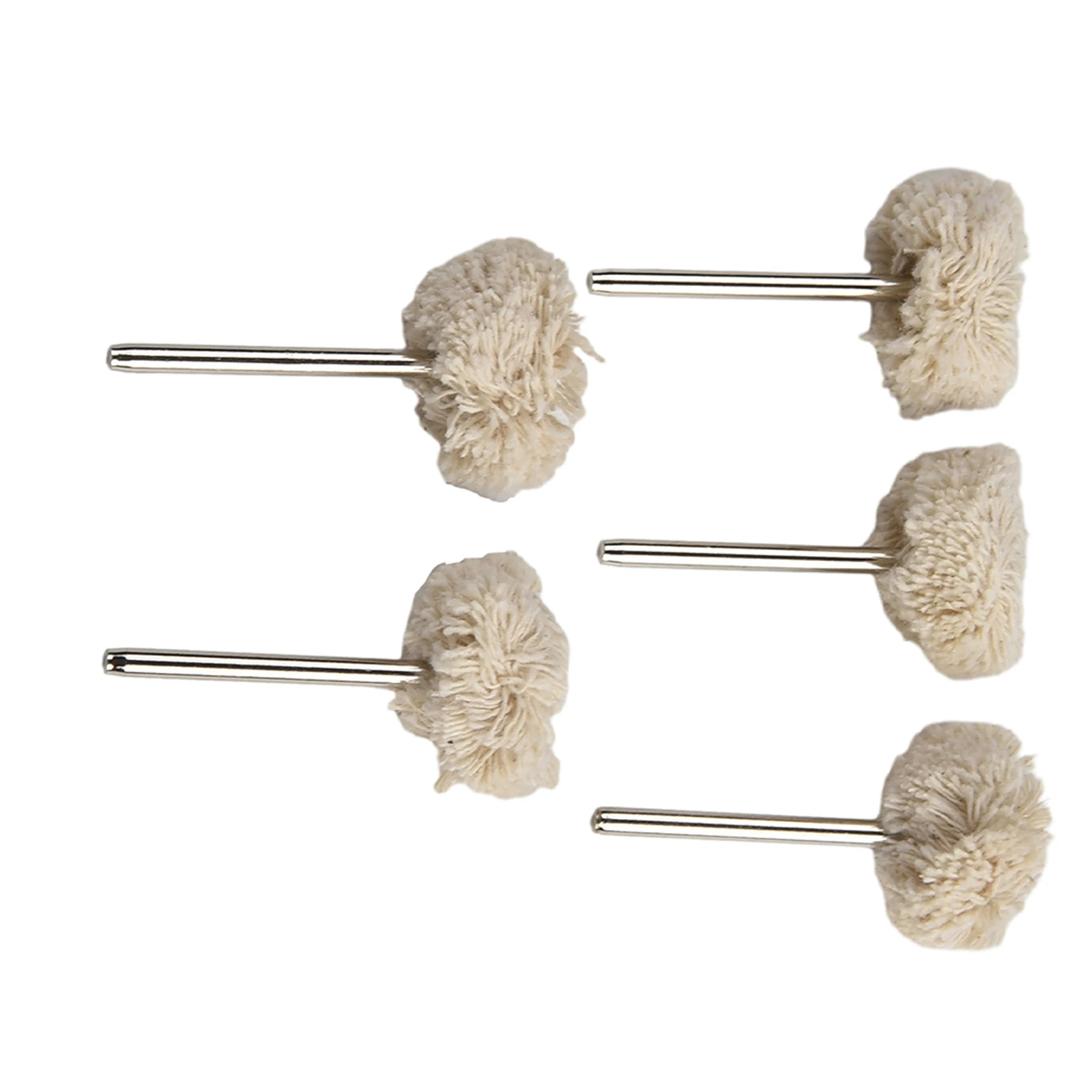 

Практичные инструменты для полировки шерсти высокого качества, 25 мм диаметр головки, 3 мм хвостовик, 5 шт., бледно-серебристые