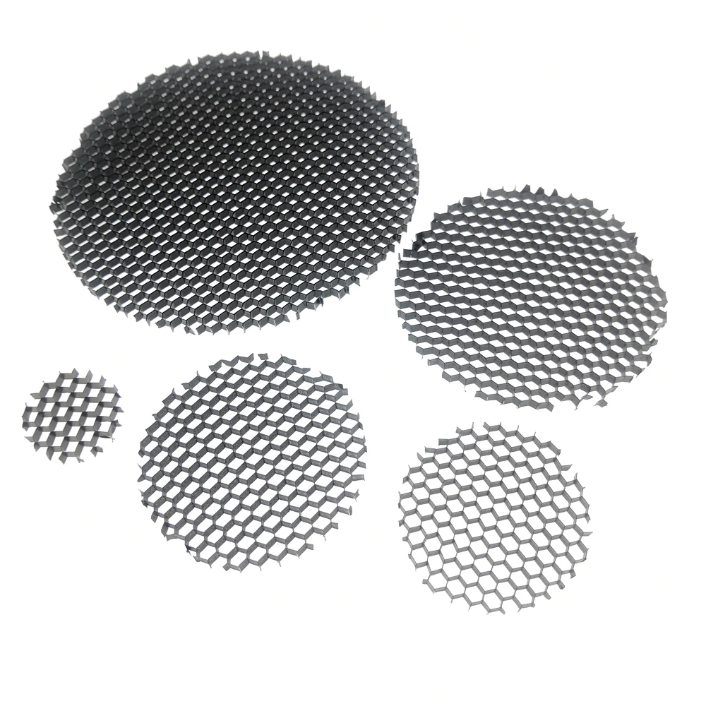 5pcs LED Soft Light Shade Hood Downlight Spotlight Black Round Honeycomb Mesh Cover Anti-glare Anti-dazzling Light Aluminum