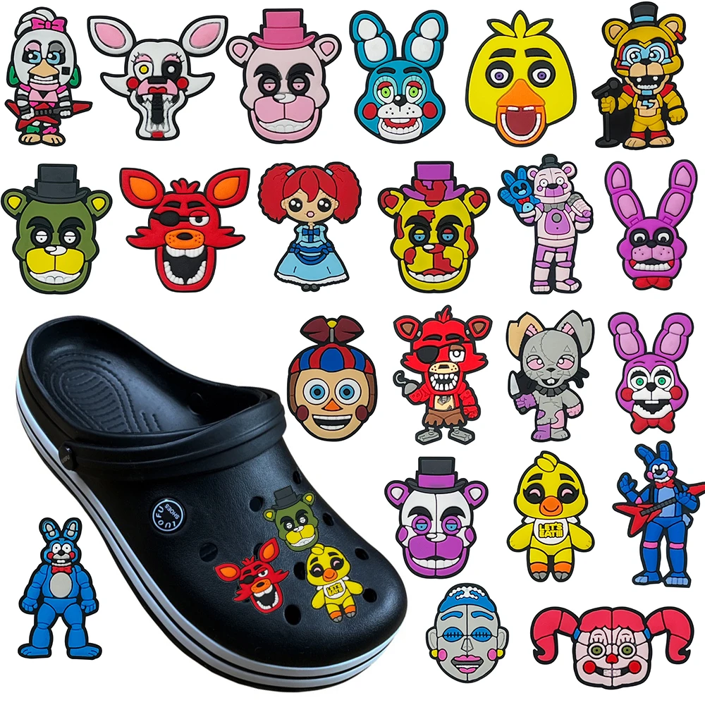 

1PCS PVC Cute Cartoon Shoe Charms Kawaii Anime Character Comic Clog Sandal Buckle Fit Wristbands Shoe Decoration Kids Gifts