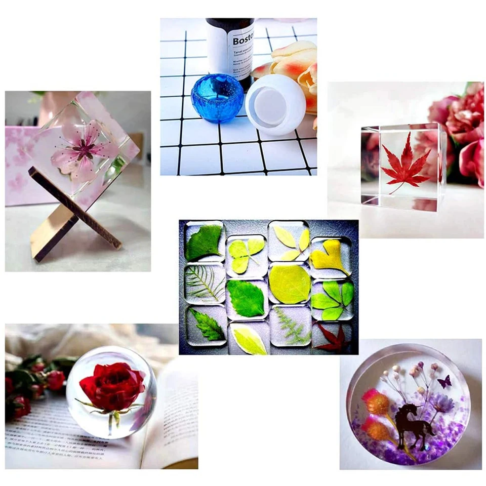 Stampi in resina K in Silicone strumenti di colata in resina epossidica fai da te utilizzati per creare arte posacenere fai da te sottobicchieri candele Set completo decorativo  15