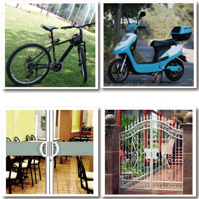 Cycling Security Lock Anti-Theft Vibration Alarm Lock Electric Motorcycle Code Chain Blue