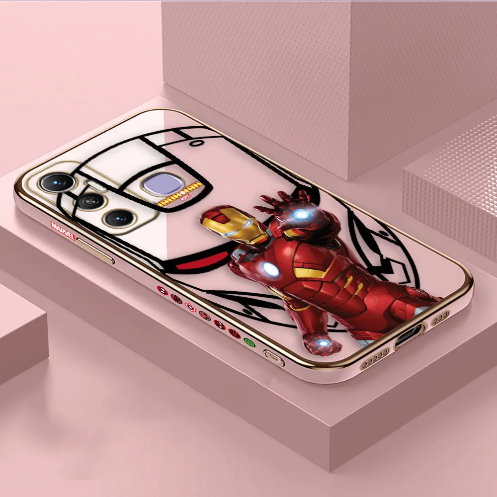 thumbnail image 1 of Funda suave E-TPU para teléfono Infinix HOT 40I 30I 30 20 20S 20I 12 12I 11 10 10S 10I 9 GT10 PLAY, carcasa con Logo de Marvel Iron Man, 1 of 5