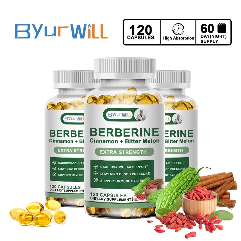 Berberine with Ceylon Cinnamon 1500 mg-10-in-1 Supplement for Heart & cardiovascular Support Metabolism & Energy-Vegan berberine capsules