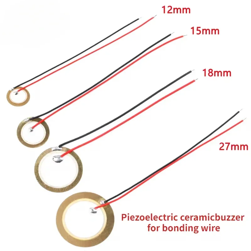 Multi-Pack Piezoelectric Ceramic Buzzer Elements with Wire