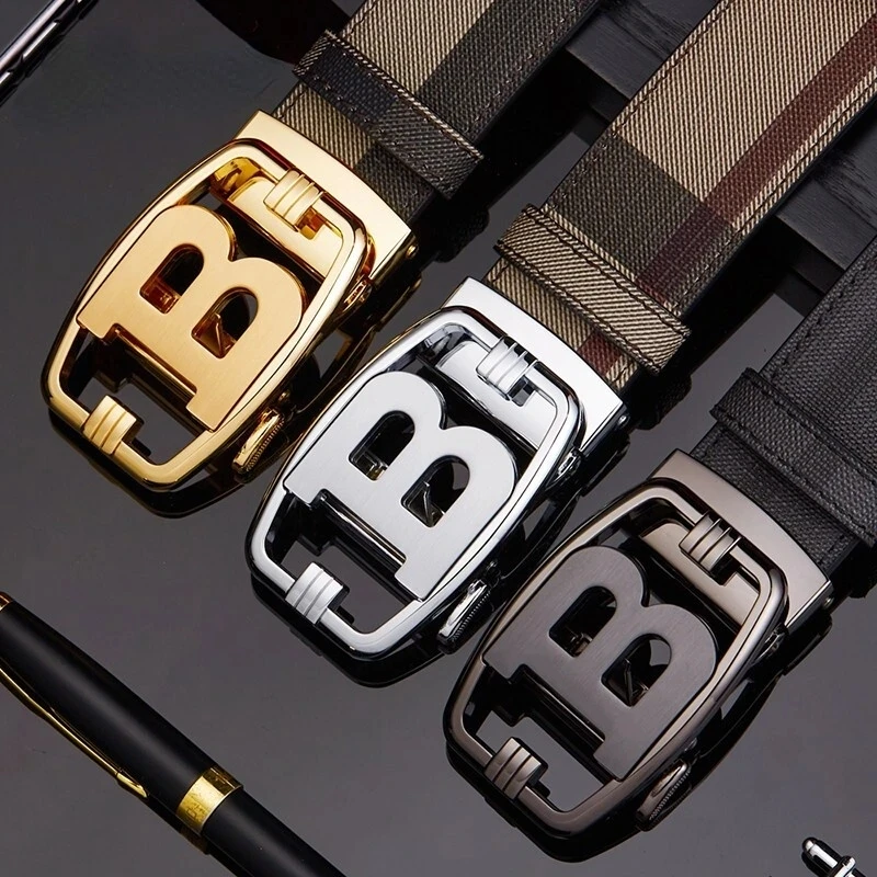 Neue Breite 3,4 cm männer Gürtel Formale Echt Leder Leinwand Gürtel männer Hohe Qualität Metall Schnalle Männlich Gürtel für männer jeans arbeit gürtel – Detail 3