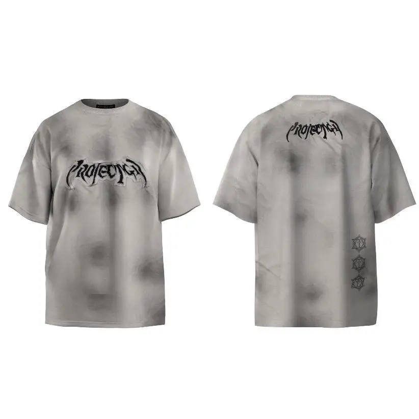 Fuya USA Hip Hop T-Shirt Haut Skater Pulvérisateur Long Chemise