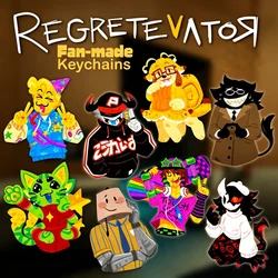 Regretevator Collection: Vibrant Character Acrylic Keychains (Set)