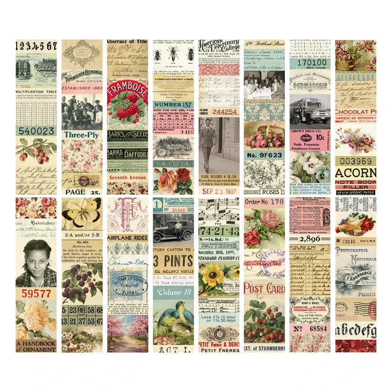 Tim Holtz Wind Bill Photo Collage Fragments Strip Art Versatile Retro Background Handheld Decoration Stickers Decorative Stickers Self Adhesive Stickers Adhesive Stickers Diy Scrapbooking Accessories