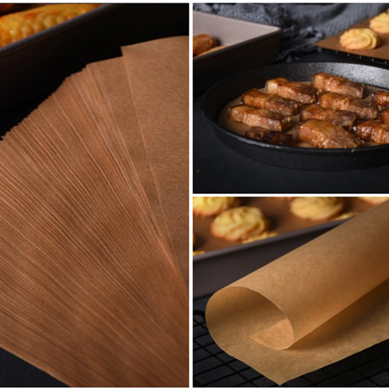 Non Stick Baking Paper High Quality Food Grade Resistant Sheet Parchment  Oilpaper Grill Baking Mat Baking Tools