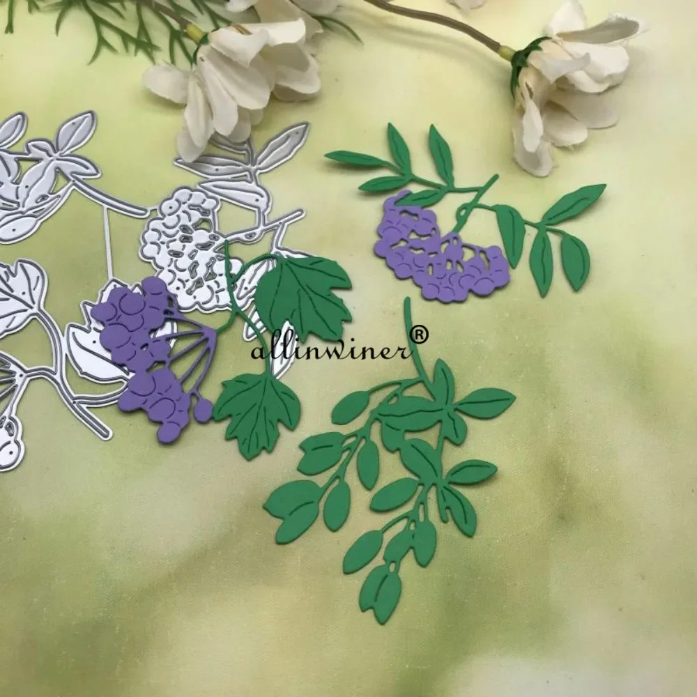 

Новые металлические Вырубные штампы в виде ветвей фруктов для рукоделия, скрапбукинга, альбомной бумаги, вырубки для тиснения