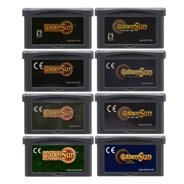 Игровой картридж серии Golden Sun GBA, 32-битная игровая консоль, карта Golden Sun The Lost Age
