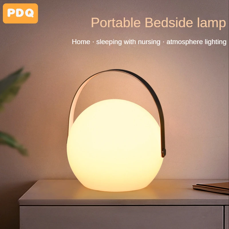 

LED Bedroom Sleeping Bedside Wireless Desk Lamp Outdoor Portable Remote Control Portable Lamp Desktop Decorative Lamp