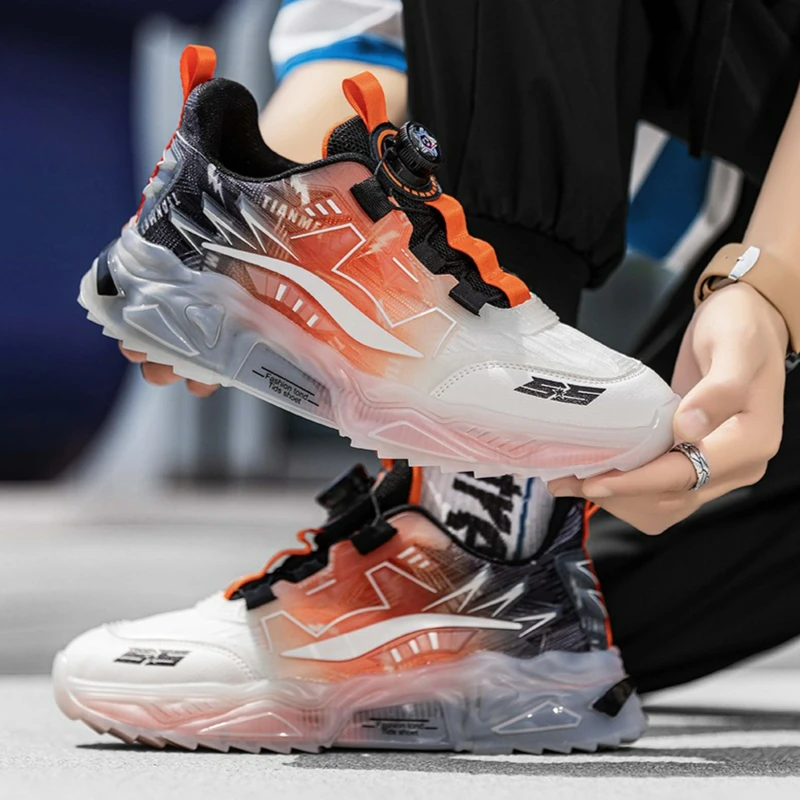 Summer New Men's Breathable Rotating Buckle Sports Casual Shoes Couple Style Youth Old Man Soled Men's Shoes_vogvips.com