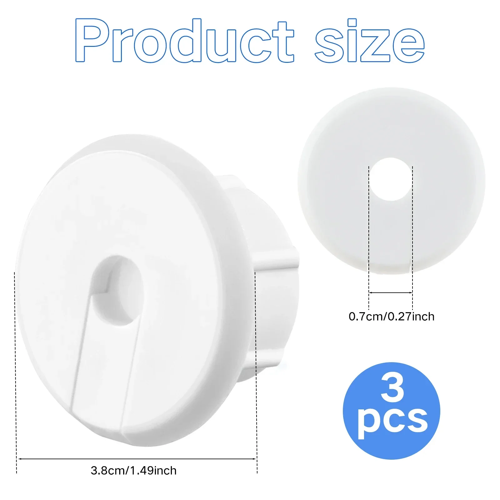 3Pcs Wall Bushing for Ethernet Plastic Through Cable Bushings 0.7cm Reusable Wall Hole Cable Feed Through Bushing