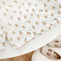 Spring And Autumn Newborn Baby Girls Baby Tee Cotton O-neck Floral Sweet Travel Solid Long-sleeved Korean Fashion Soft Casual 6