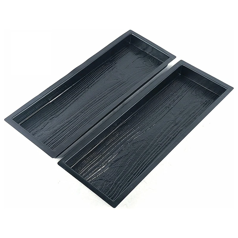 KEKA Concrete Molds, Wooden Boards Shape Concrete Mould, DIY Plastic Molded Paving Mold, Garden Stepping Stone Mold , 2 Pack