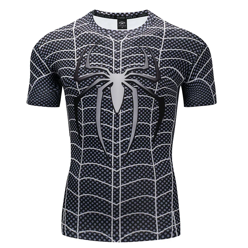 3D Printed Spiderman Men Tshirt Summer Short Sleeve Oversized