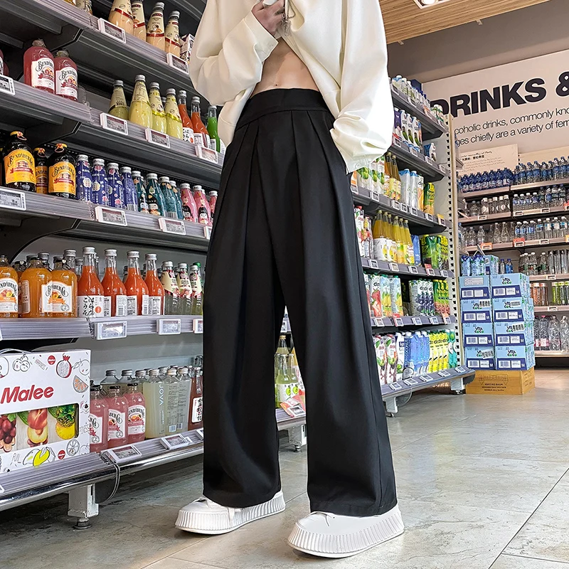 Pantaloni cargo da uomo larghi da paracadute Y2K Pantaloni sportivi eleganti pantaloni sportivi lunghi Harajuku pantaloni cargo a vita alta tasche laterali pantaloni lunghi da jogging con vita